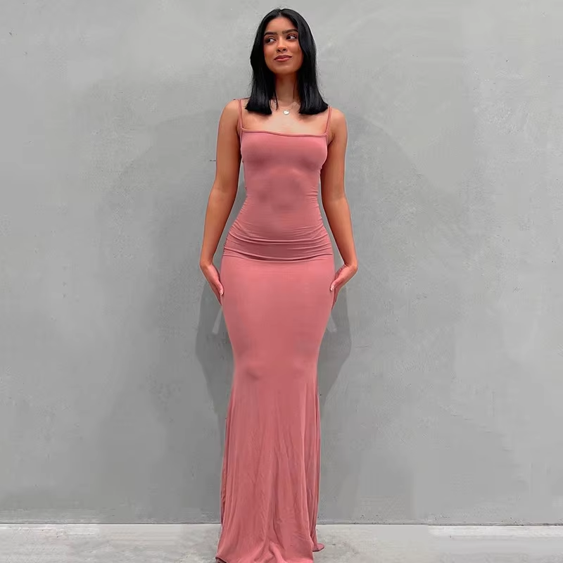 Y2K Suspender Style Collarless Dress
